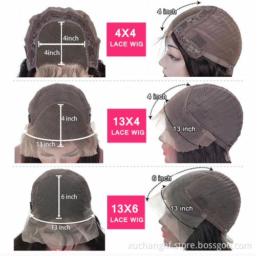 Transparent 13x6 Lace Frontal Wig 40 Inch Pre Plucked Baby Hair,Perruque HD Lace Frontal Wig Naturel Human Hair Wig Front Lace
